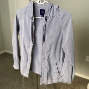 Striped zip up jacket